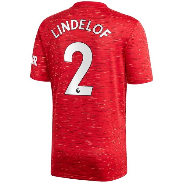 Camiseta Manchester United NO.2 Lindelof Replica Primera Ropa 2020/21 Rojo